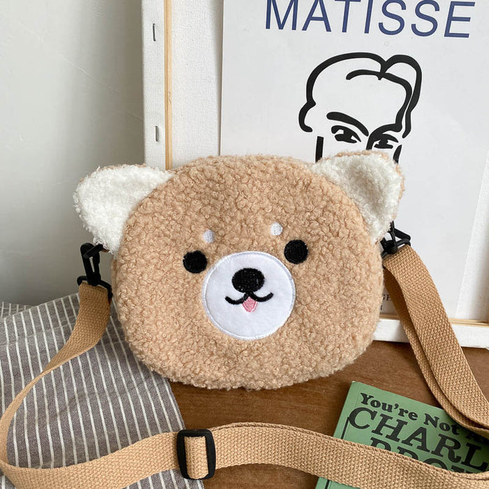 Cute Plush Bear Messenger Bag - HANBUN