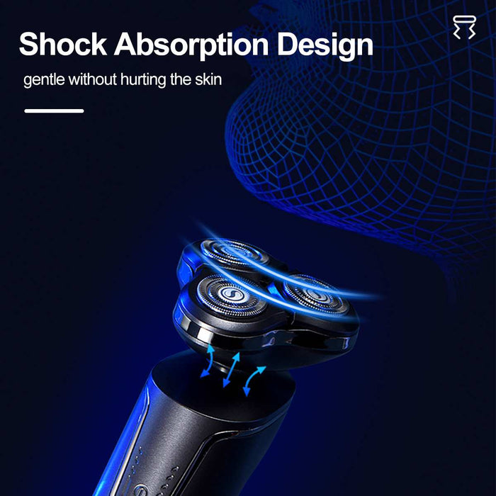 Smart LED wet and dry waterproof shaver