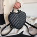 Heart-shaped Backpack Female Trend Backpack Leather Handbag Cell Phone Bag - HANBUN
