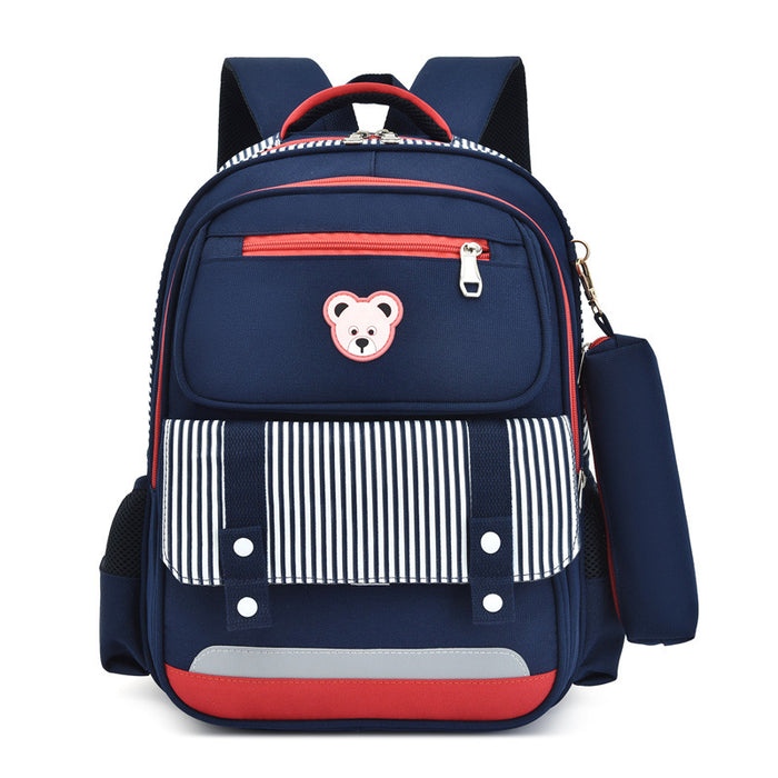 Striped Schoolbag Children's Backpack - HANBUN