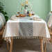 Wavy Fringe Decorative Tablecloths - HANBUN