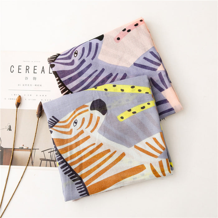 Zebra Design Soft Scarf - HANBUN