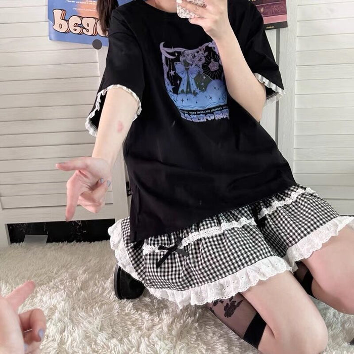 Kawaii Plaid Skirt - HANBUN