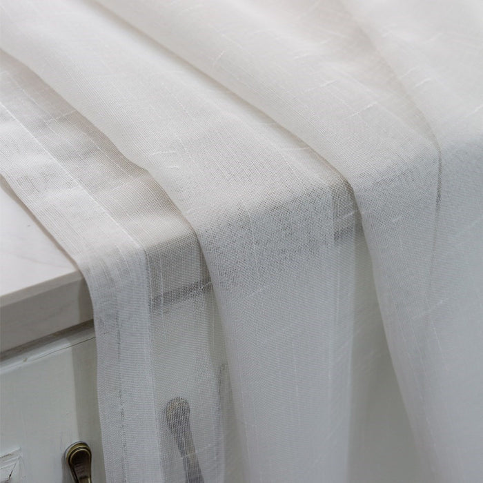 White Transparent Curtains - HANBUN