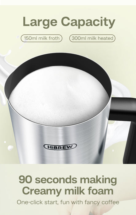 Kitchen Appliances Milk Frother Warmer Cold / Hot Latte - HANBUN