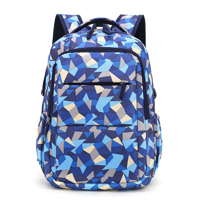 Printed Children's Schoolbag Waterproof Backpack - HANBUN