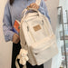 Backpack Double Zipper Female Backpack Shoulder Bag Korean Schoolbag - HANBUN