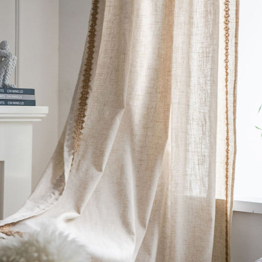 Semi-Blind Woven Hook Curtains - HANBUN