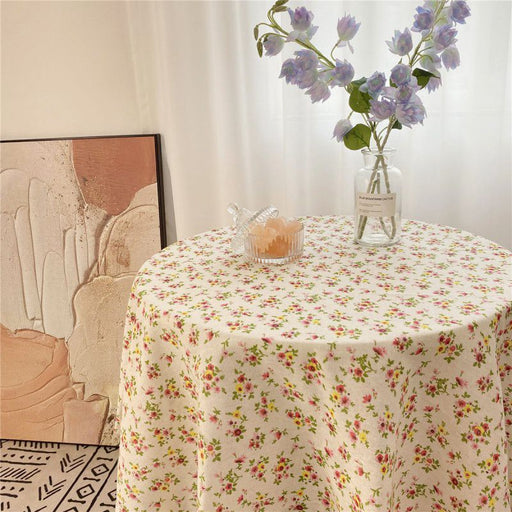 Floral Checkered Tablecloth - HANBUN