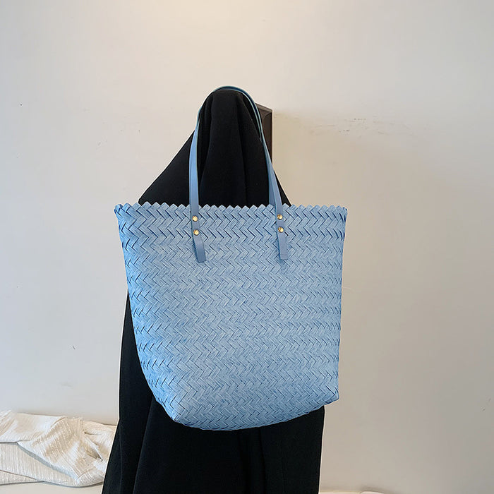 Straw Handbag Beach Armpit Female Shopping Bag Crossbody - HANBUN
