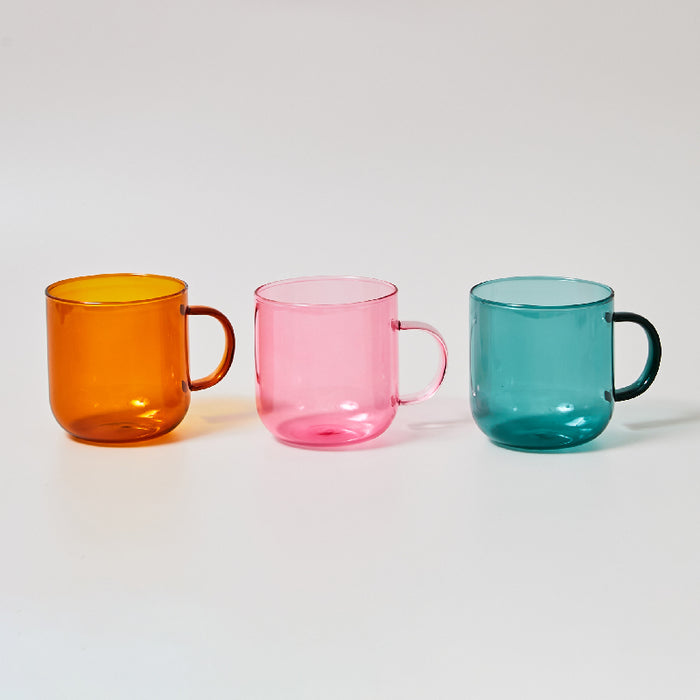 Colored GlassCup Coffee Mug - HANBUN