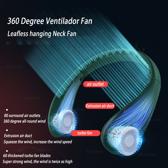 Leafless Hanging Neck Fan - HANBUN
