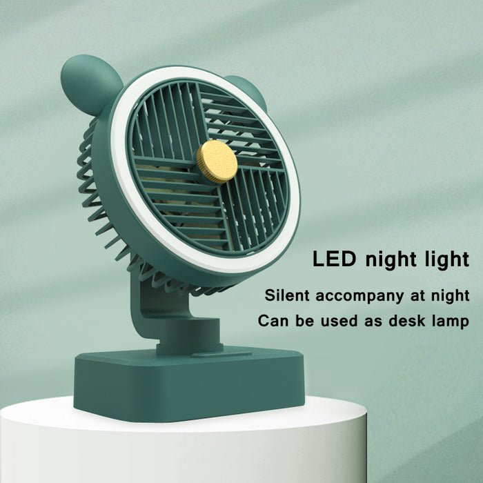 LED Night Light Auto Rotation Air Fan - HANBUN