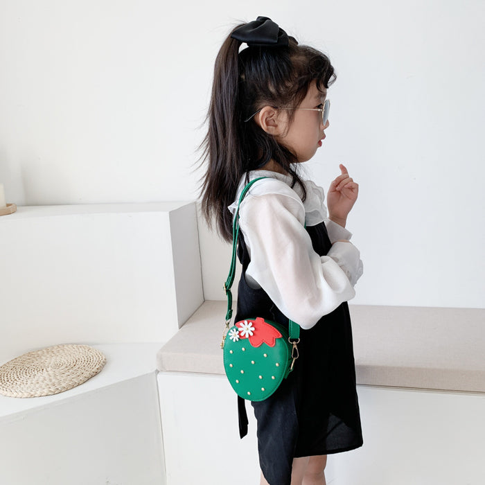 Children's Strawberry Messenger Bag - HANBUN