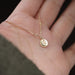 Rose coin pendant necklace for women - HANBUN