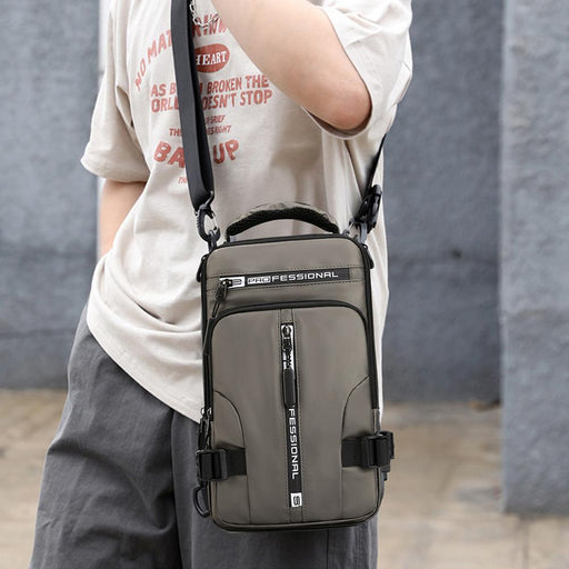 Backpack Male Sling Crossbody Bag with USB Chest Bag Shoulder Bag - HANBUN