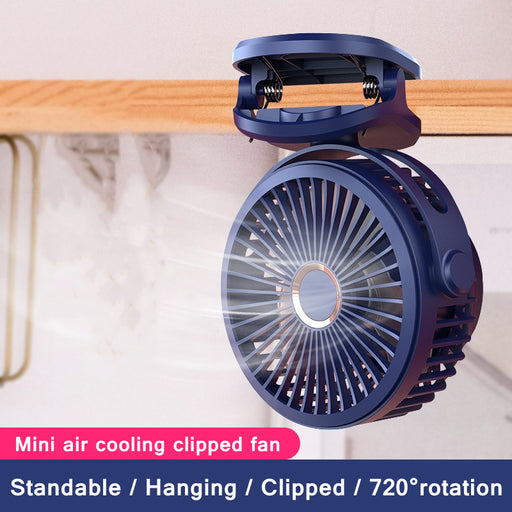 Chargeable Clipped Fan 360° Rotation 4-speed Wind - HANBUN