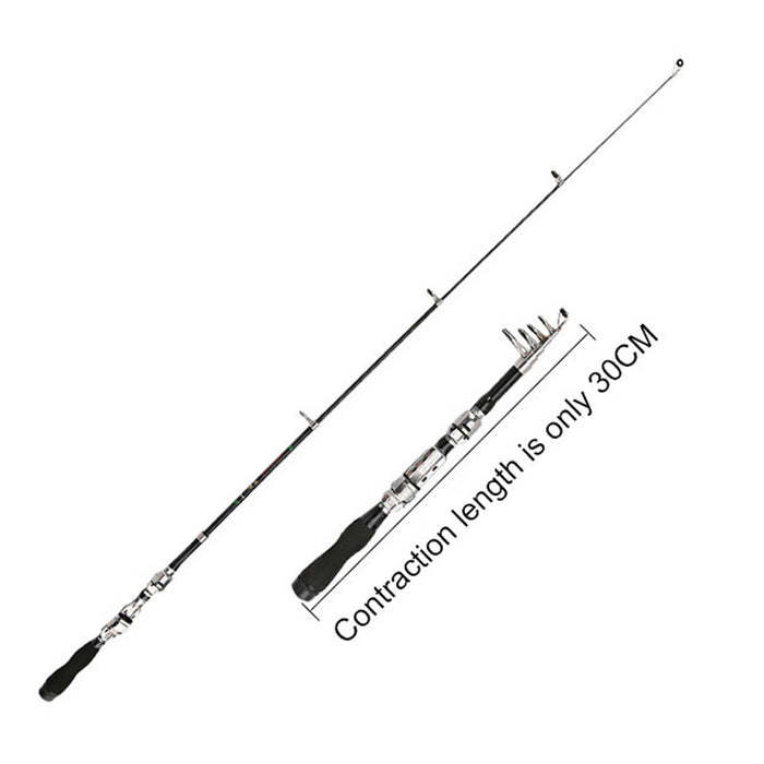 Carbon Steel Mini Retractable Fishing Rod - HANBUN