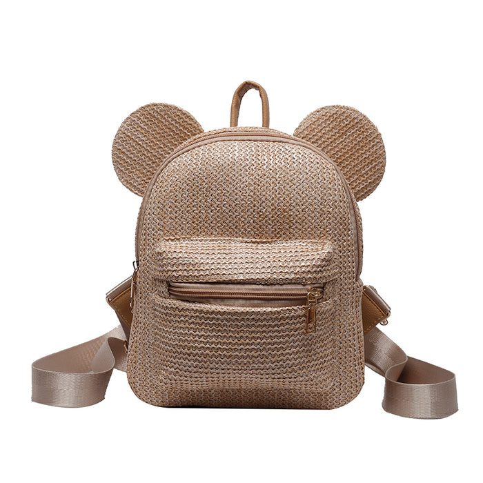 Backpack Straw Backpack Duffel Bag - HANBUN