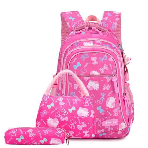 3pcs/Set Bow Print Girls School Bags - HANBUN