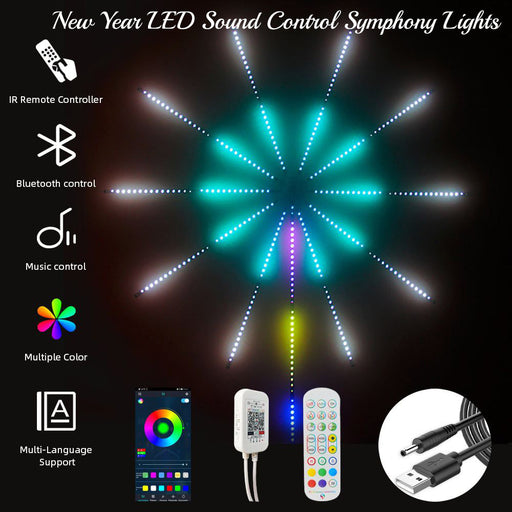 New Year LED Sound Control Symphony Lights - HANBUN