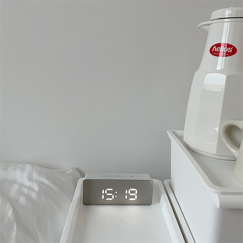 Nordic LED Mirror Digital Alarm Clock - HANBUN