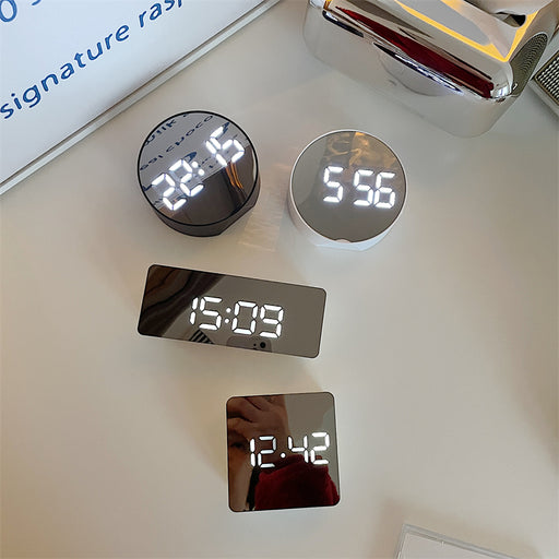 Nordic LED Mirror Digital Alarm Clock - HANBUN