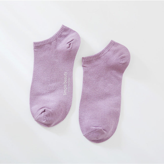 Solid colour shallow socks - HANBUN
