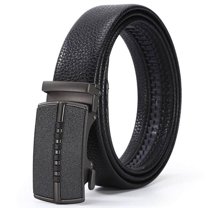 Frosted Alloy Leather Belt For Men - HANBUN