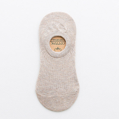 Women's Dark Cotton Boat Socks - HANBUN