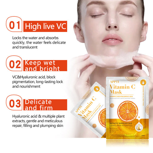 Full English VC Vitamin Mask Box Brighten Skin - HANBUN