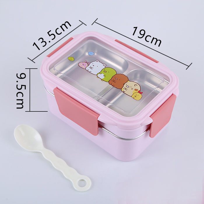 Stainless Steel Lunch Box Double Layer Cartoon