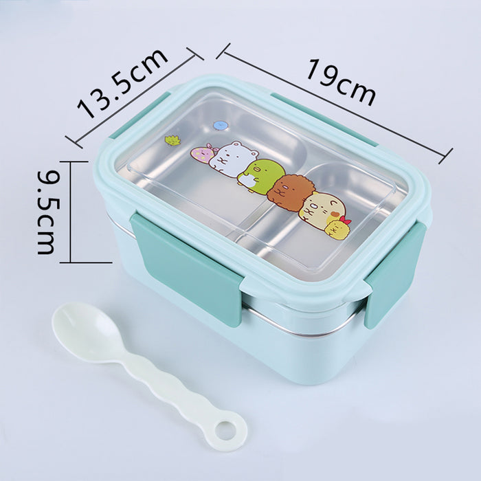 Stainless Steel Lunch Box Double Layer Cartoon