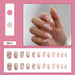 24Pcs/Box White French Fake Nails - HANBUN