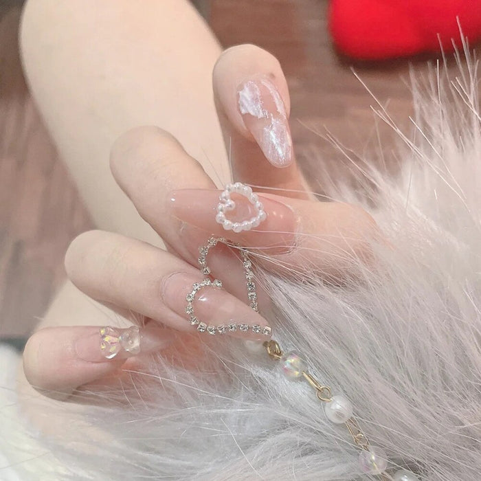 24pcs Wearable Pink Press On Nails