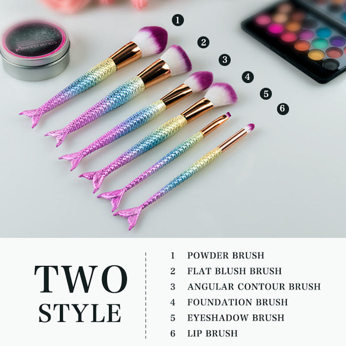 Colored Cosmetic Brush Kit - HANBUN