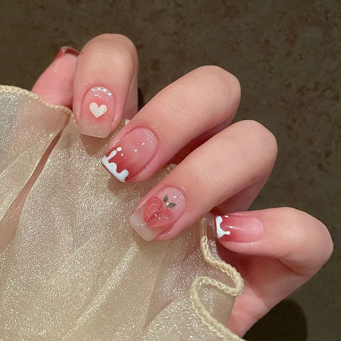 24pcs Elegant Pink Gradient Press On Nails
