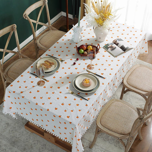 White Polka Dot Tablecloth - HANBUN