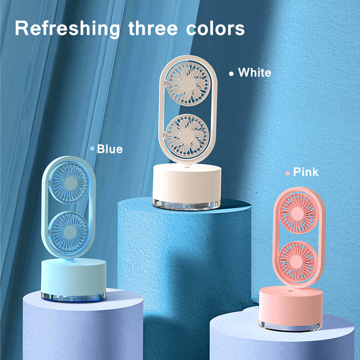 Chargeable Water Spray Air Cooler 360° Rotation Fan - HANBUN