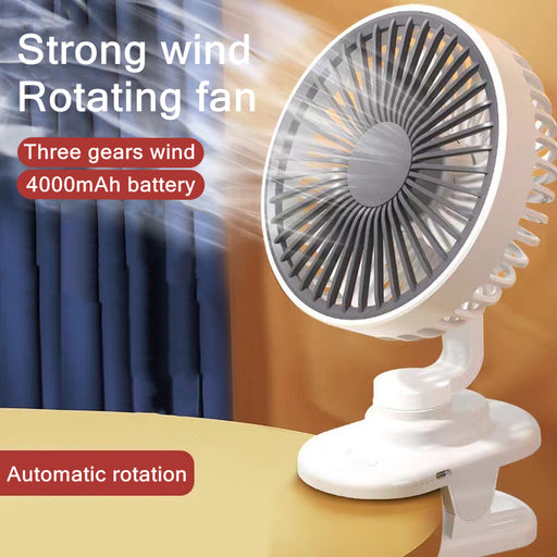 Small and Portable Auto Rotating Clip Fan - HANBUN