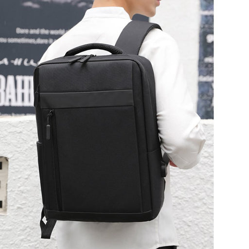 Waterproof Backpack Men's USB Interface Canvas Backpack - HANBUN