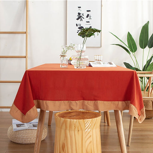 Wedding Cotton Ruffle Rectangular Tablecloth - HANBUN