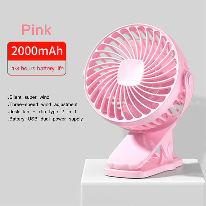 3-gear Wind Cooling Ventilator 360°Rotatio - HANBUN