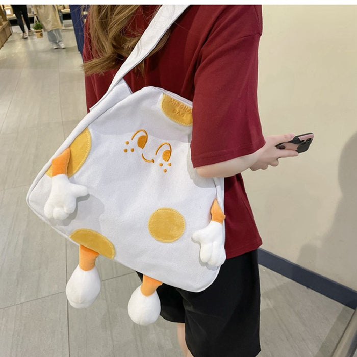 Cute Cheese Bag Tote Bag Children's Shoulder Bag - HANBUN