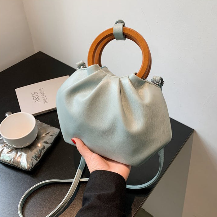 Female Handbags Cloud Shoulder Bag PU Leather Satchel - HANBUN