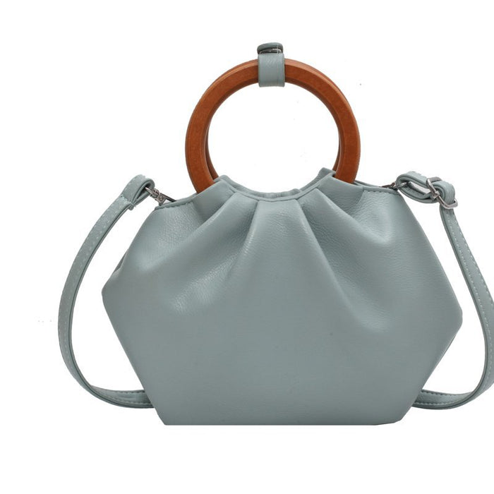 Female Handbags Cloud Shoulder Bag PU Leather Satchel - HANBUN