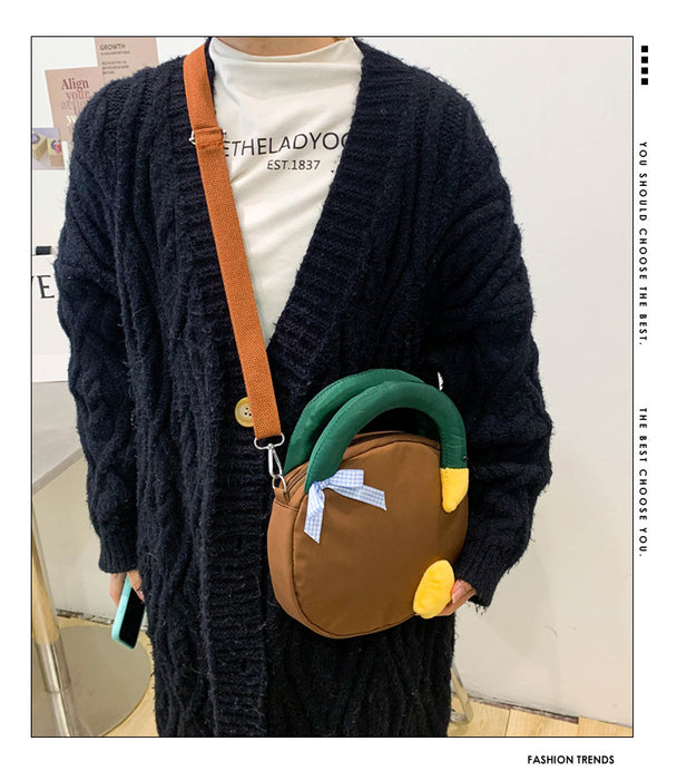 Cartoon Duck Shoulder Bag - HANBUN