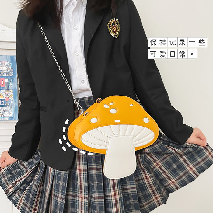 Women's Mushroom Shoulder Bag Messenger Bag - HANBUN