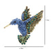 Blue Rhinestone Hummingbird Brooch - HANBUN
