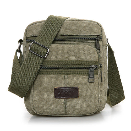 Canvas Backpack Men Shoulder Bag Casual Satchel - HANBUN